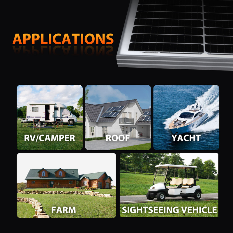Kit de panneaux solaires de 120w 12v avec supports de montage Caravane RV Camper Van Shed