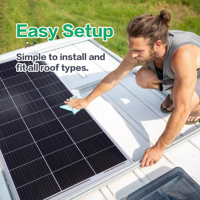 Panneau solaire de 150 v 12 v Mono hors réseau Pour le camping-car, le bateau, la caravane