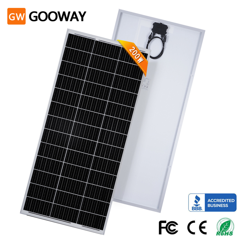 Panneau solaire de 200w 12v Mono hors réseau Pour le camping-car, le bateau, la caravane