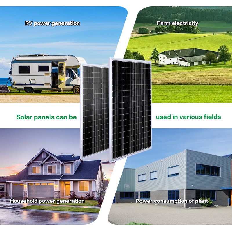Panneau solaire de 200w 12v Mono hors réseau Pour le camping-car, le bateau, la caravane