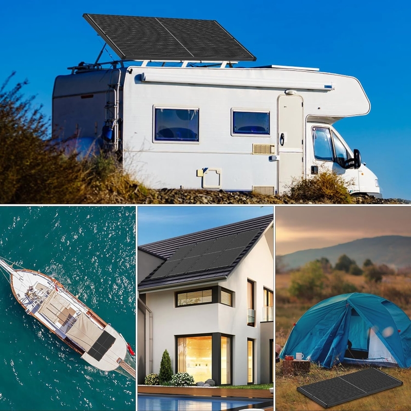 200w panneau solaire mono hors réseau Pour RV Campervan bateau Caravane Camperhome UK