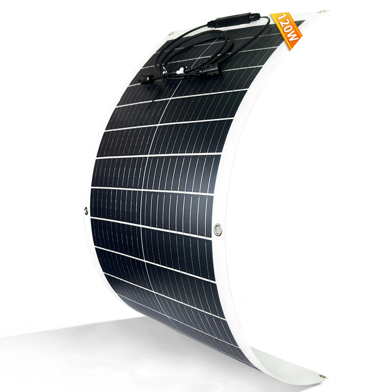 Panneau solaire flexible de 120 v 12 v mono batterie pour le RV bateau caravane marine caravane