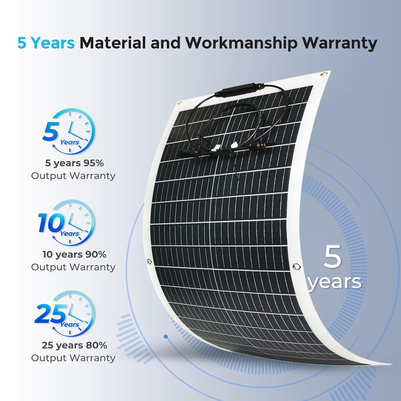 Panneau solaire flexible de 120 v 12 v mono batterie pour le RV bateau caravane marine caravane