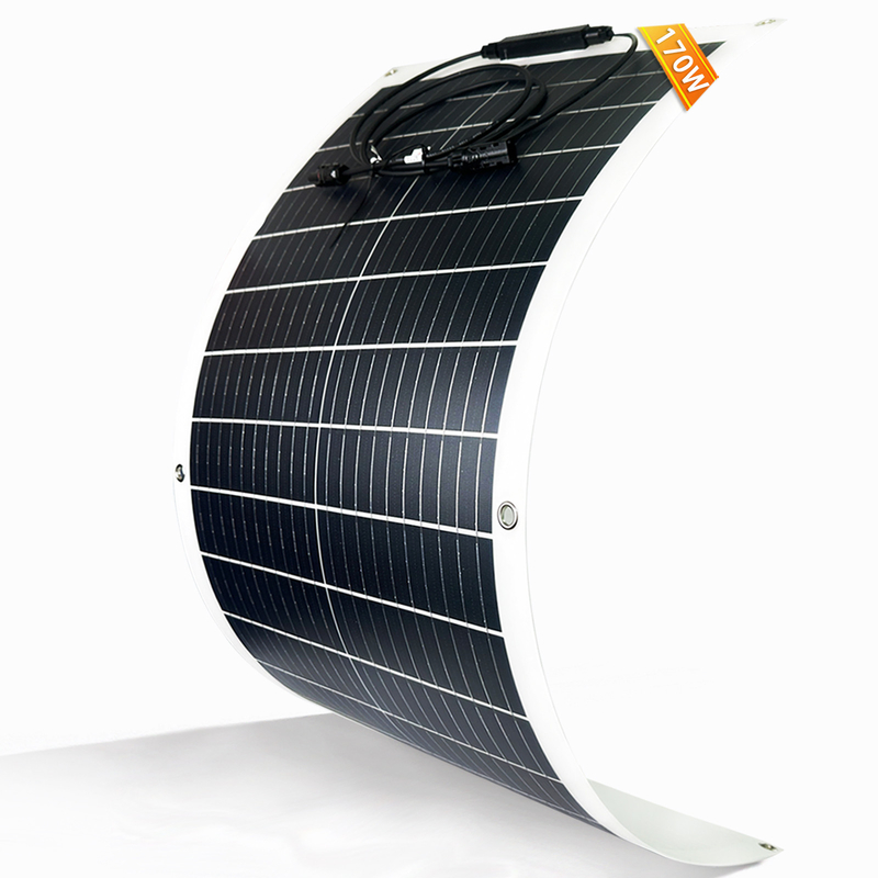 170w 200w panneau solaire flexible 12v pour caravane RV bateau camping-car Van Marine Shed UK