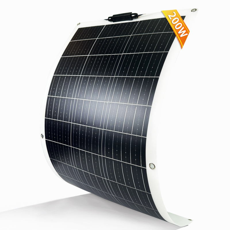 200w panneau solaire flexible 12v mono batterie pour caravane RV bateau camping-car Shed